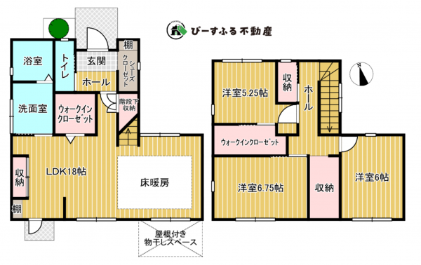 泉南郡熊取町桜が丘、中古一戸建ての間取り画像です