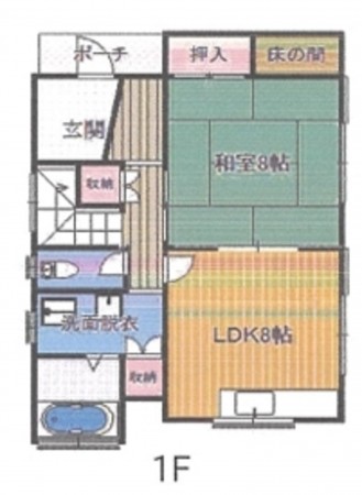 泉南郡熊取町美熊台、中古一戸建ての間取り画像です