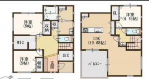 泉南郡熊取町五門西、中古一戸建ての間取り画像です