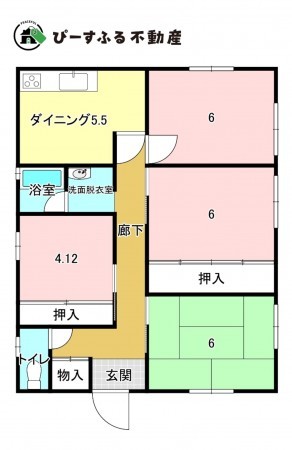 泉南郡熊取町五月ケ丘、中古一戸建ての間取り画像です
