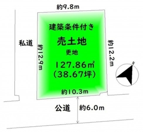貝塚市澤、土地の間取り画像です