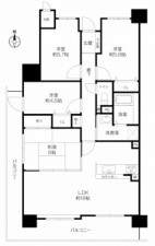 泉佐野市鶴原、マンションの間取り画像です