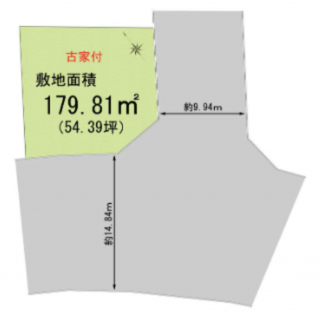 泉南郡熊取町希望が丘、土地の間取り画像です