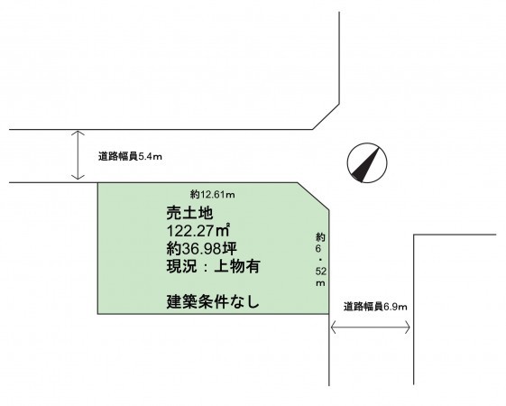 貝塚市、土地の間取り画像です