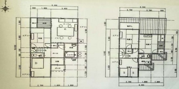 泉佐野市羽倉崎上町、中古一戸建ての間取り画像です