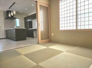 泉南郡熊取町、新築一戸建ての居間画像です