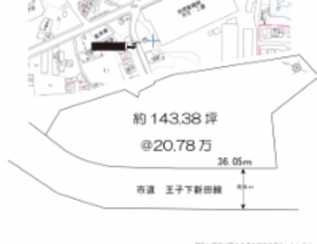 貝塚市王子、土地の間取り画像です