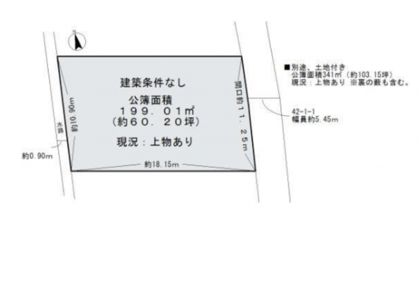 貝塚市三ツ松、土地の間取り画像です