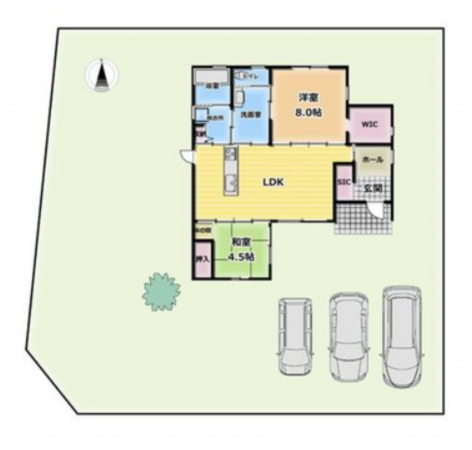 泉南郡熊取町希望が丘、新築一戸建ての間取り画像です