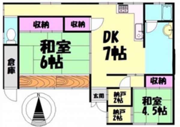 泉佐野市上之郷、中古一戸建ての間取り画像です