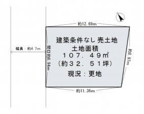 貝塚市堀、土地の間取り画像です