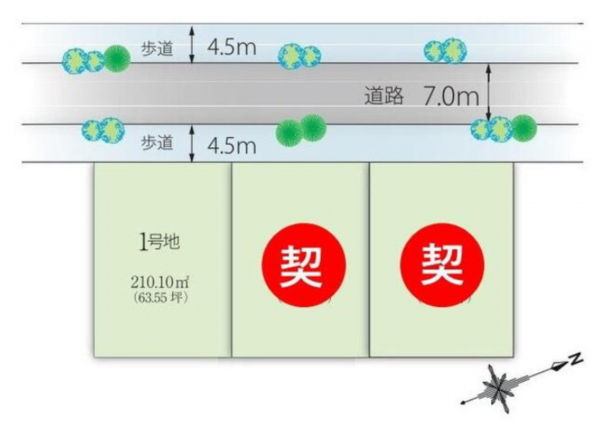 貝塚市東山、土地の間取り画像です