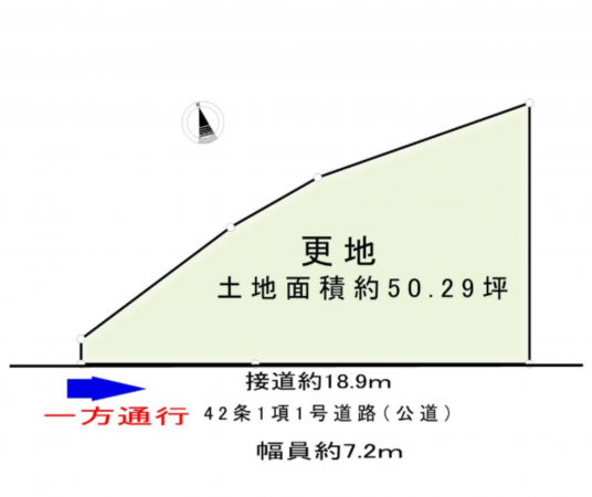 泉佐野市鶴原、土地の間取り画像です
