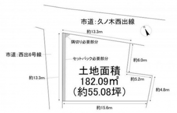 泉佐野市日根野、土地の間取り画像です