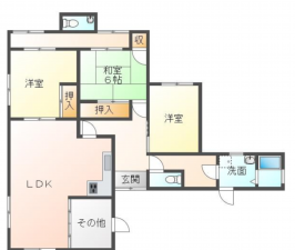泉佐野市市場南、土地の間取り画像です