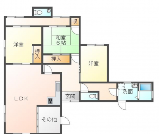 泉佐野市市場南、土地の間取り画像です