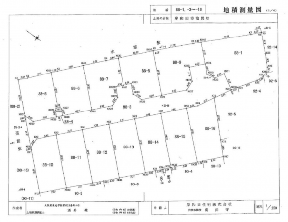 岸和田市池尻町、土地の間取り画像です