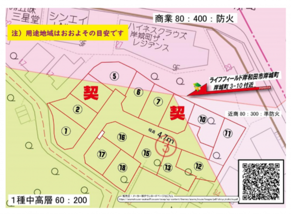 岸和田市岸城町、新築一戸建ての画像です