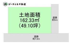 岸和田市野田町、土地の間取り画像です