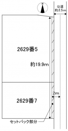 岸和田市尾生町、土地の間取り画像です