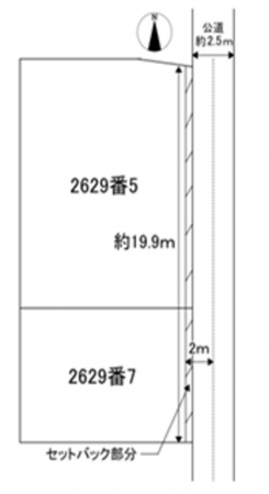 岸和田市尾生町、土地の間取り画像です