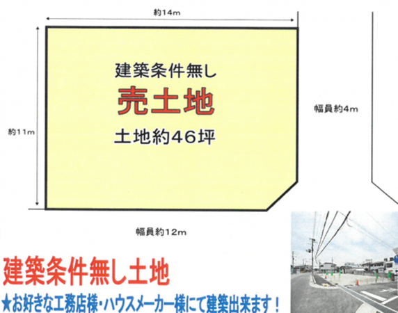 岸和田市岸野町、土地の間取り画像です