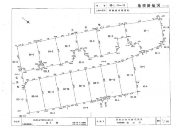岸和田市池尻町、土地の間取り画像です