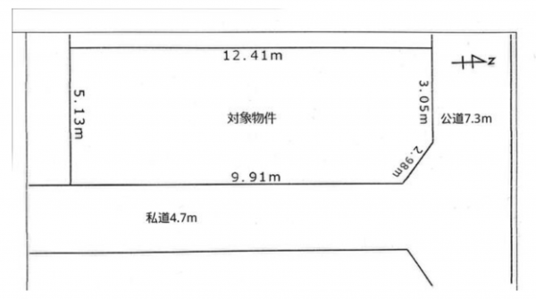 岸和田市摩湯町、土地の間取り画像です