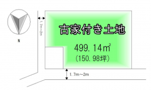 岸和田市西之内町、土地の間取り画像です