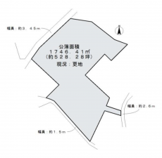 岸和田市内畑町、土地の間取り画像です