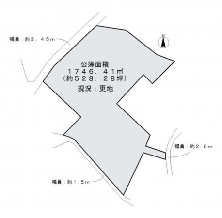岸和田市内畑町、土地の間取り画像です