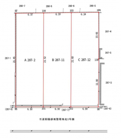 岸和田市上野町西、土地の間取り画像です