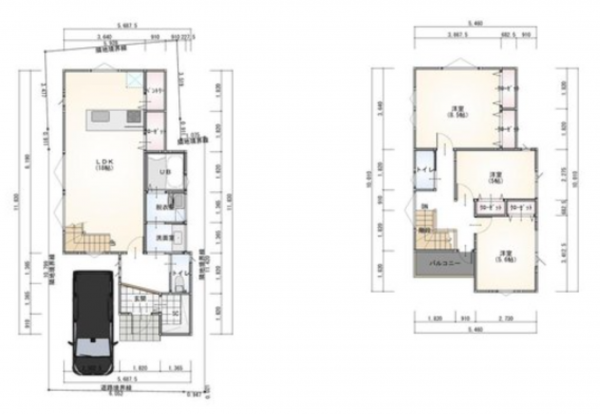 岸和田市並松町、土地の間取り画像です