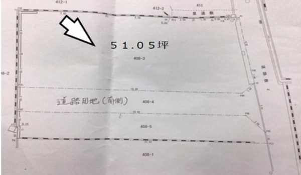 岸和田市岡山町、土地の間取り画像です