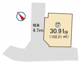 岸和田市岸城町、土地の間取り画像です