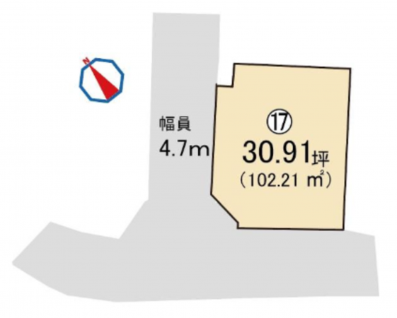 岸和田市岸城町、土地の間取り画像です