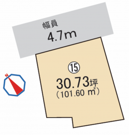 岸和田市岸城町、土地の間取り画像です