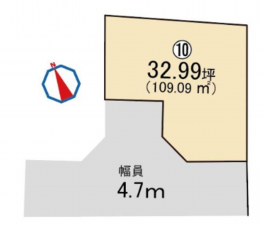 岸和田市岸城町、土地の間取り画像です