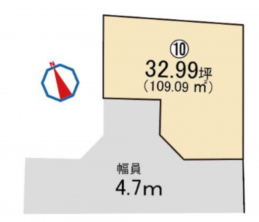 岸和田市岸城町、土地の間取り画像です