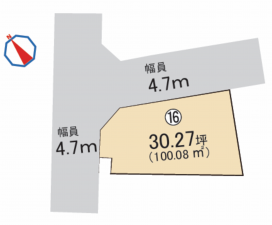岸和田市岸城町、土地の間取り画像です