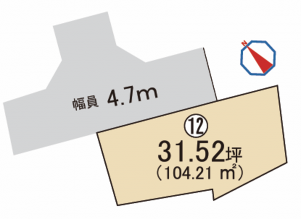 岸和田市岸城町、土地の間取り画像です