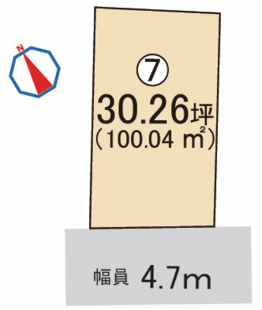 岸和田市岸城町、土地の間取り画像です