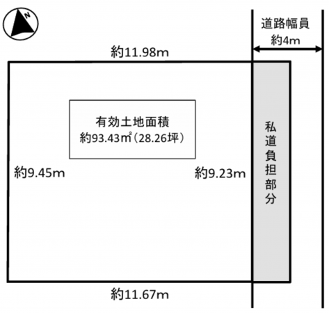 岸和田市極楽寺町、土地の間取り画像です