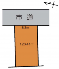 岸和田市尾生町、土地の間取り画像です