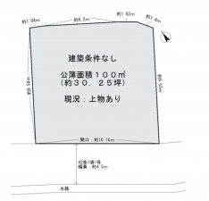 岸和田市極楽寺町、土地の間取り画像です