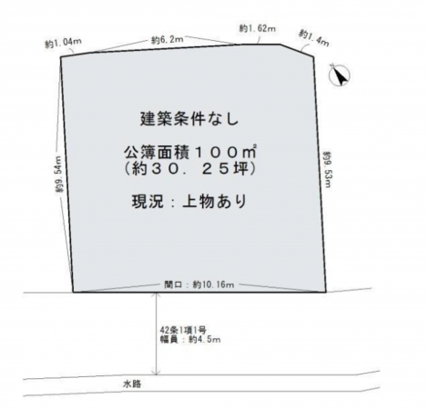 岸和田市極楽寺町、土地の間取り画像です