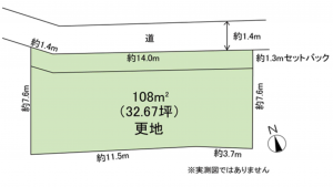 岸和田市磯上町、土地の間取り画像です