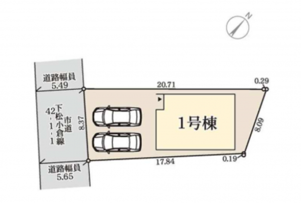 岸和田市岡山町、新築一戸建ての間取り画像です
