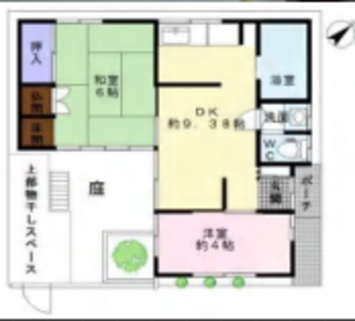 岸和田市南上町、中古一戸建ての間取り画像です