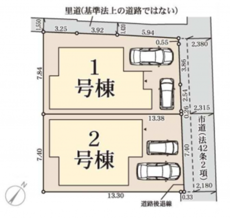 岸和田市西大路町、新築一戸建ての間取り画像です